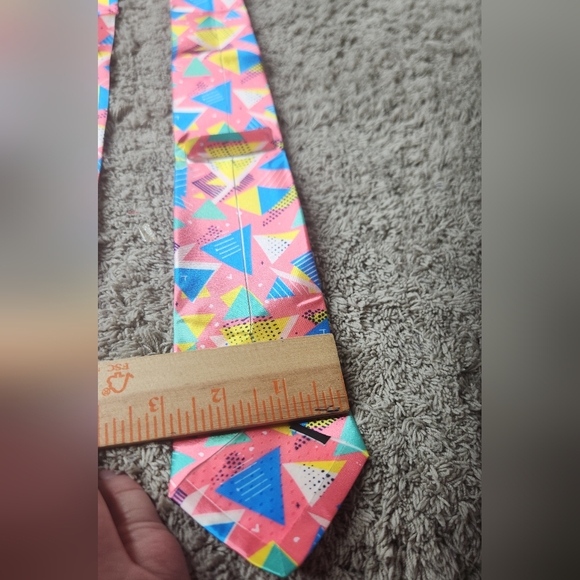 Colorful Geometric Pattern Tie - Picture 6 of 9